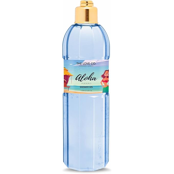 غسول الجسم ALOHA من شركة LOVE CO - غسول فخم للنساء والرجال - جل الاستحمام للنساء - نباتي 100٪ - منتجات العناية بالبشرة للجسم - 250 ملليتر